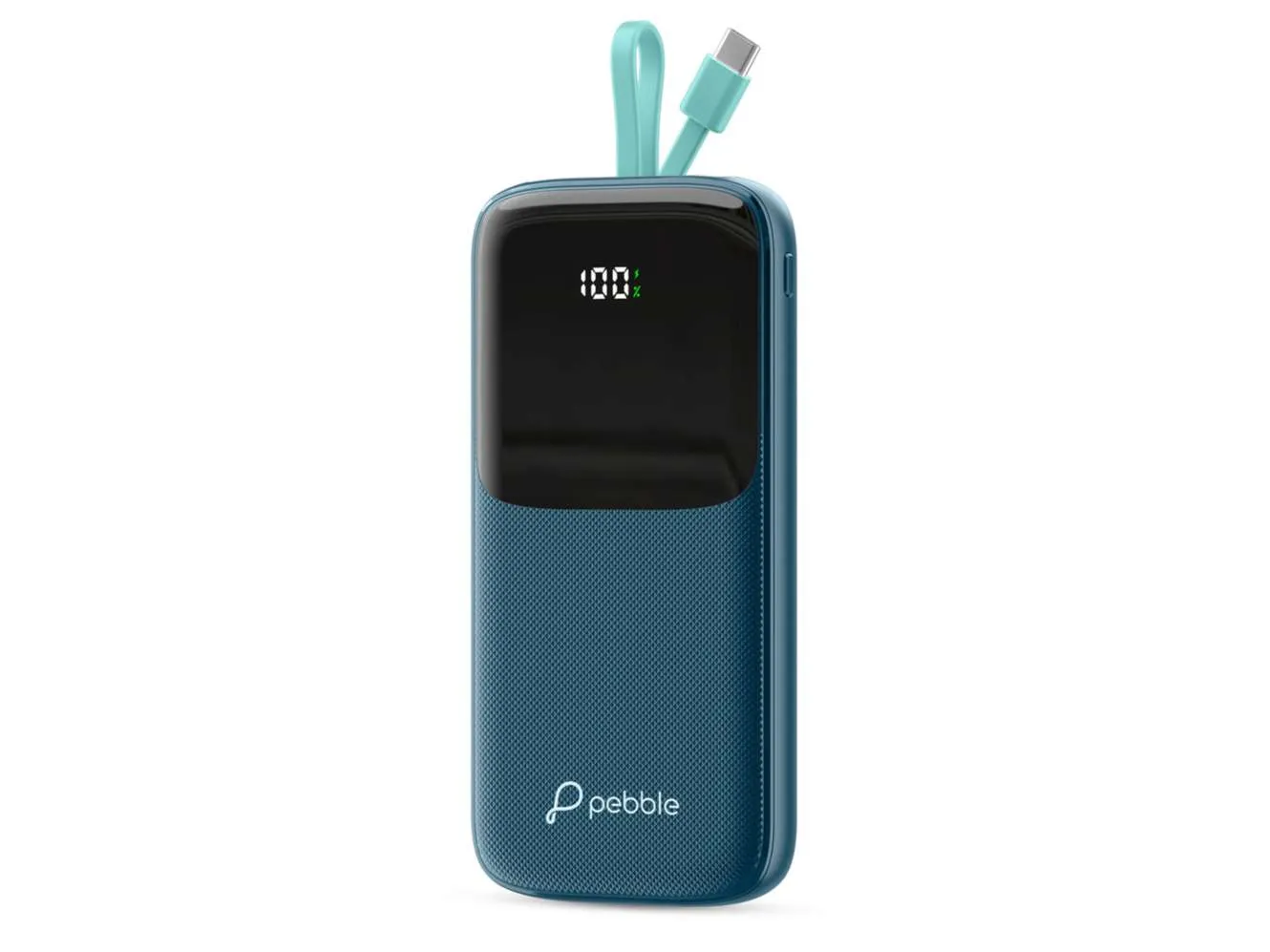 Pebble Rapid Electra 10 22.5W Ultra Fast Charging Power Bank, 10000mAh - Blue Pebble Rapid Electra 10 22.5W Ultra Fast Charging Power Bank, 10000mAh - Blue