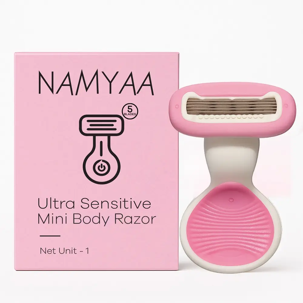 Namyaa Ultra Sensitive Mini Body Razor For Women, 2x Smoother And Long Lasting, Curve-Friendly, Smooth & Hassle-Free, 5 Blades - Pack of 1 Namyaa Ultra Sensitive Mini Body Razor For Women, 2x Smoother And Long Lasting, Curve-Friendly, Smooth & Hassle-Free, 5 Blades - Pack of 1