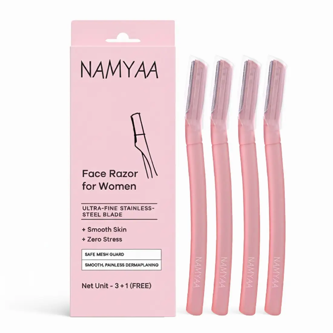 Namyaa Reusable Face Razor for Women, Perfect for Eyebrows, Upper Lip & Chin, Men & Women - Pack of 3 Namyaa Reusable Face Razor for Women, Perfect for Eyebrows, Upper Lip & Chin, Men & Women - Pack of 3